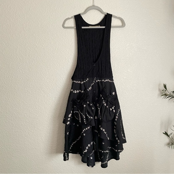 Tara Vao Tiered Sleeveless Dress M Black - Picture 1 of 10